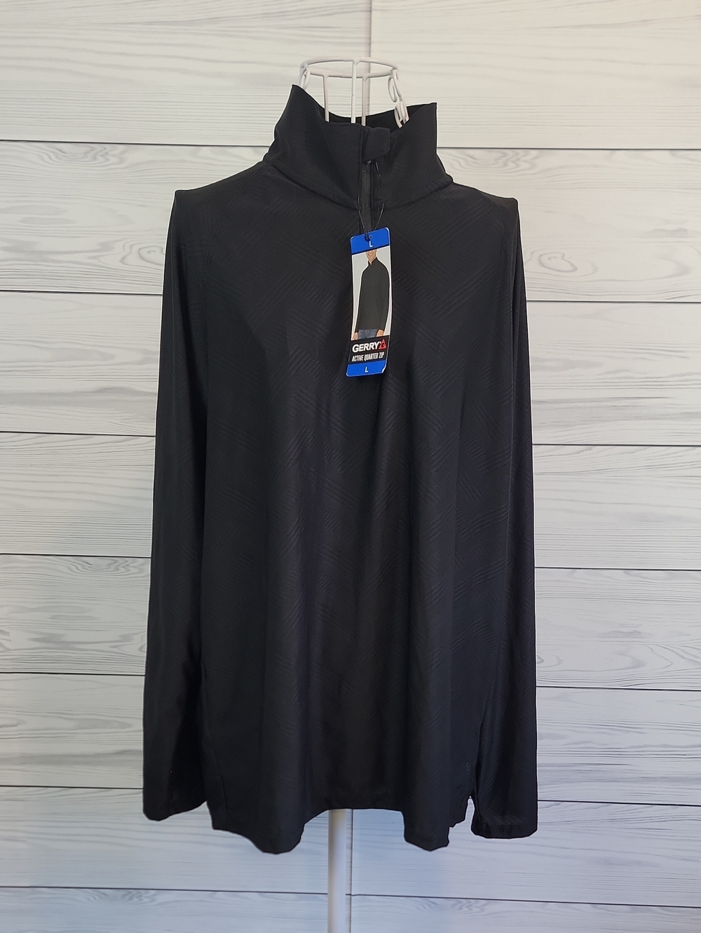 Gerry Weber Black Men's Quarter-Zip Performance Top Size L  NWT